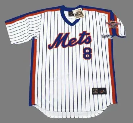 GARY CARTER New York Mets 1986 Majestic Throwback Home Baseball Jersey