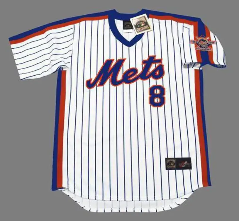 GARY CARTER New York Mets 1986 Majestic Throwback Home Baseball Jersey