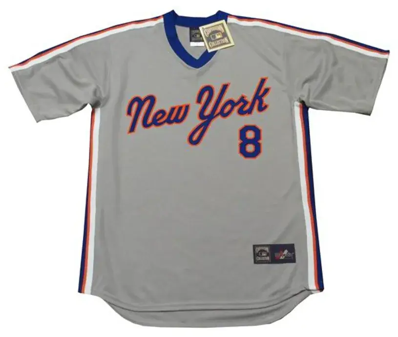 GARY CARTER New York Mets 1987 Majestic Throwback Away Baseball Jersey