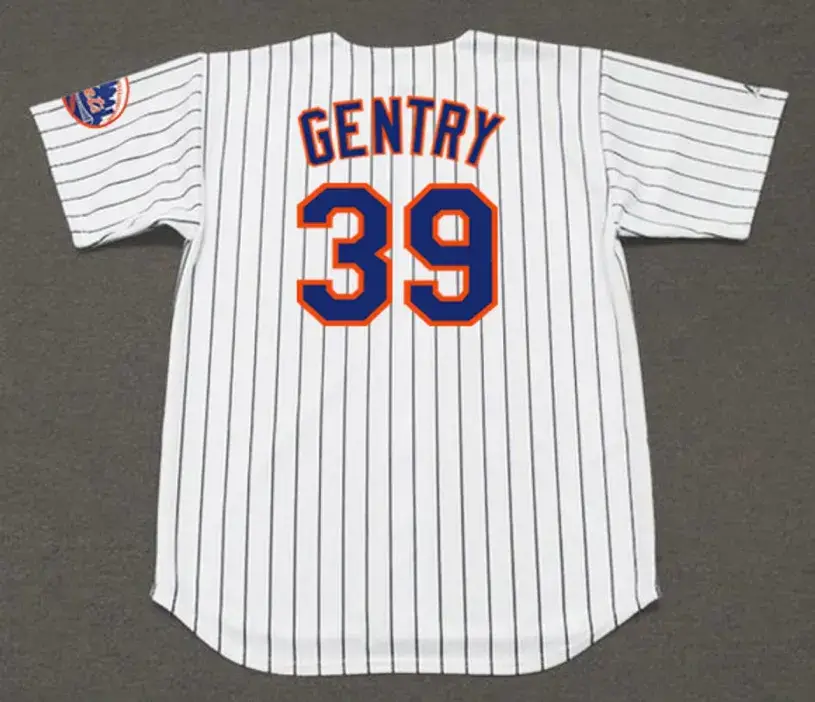 GARY GENTRY New York Mets 1969 Home Majestic Baseball Throwback Jersey 
