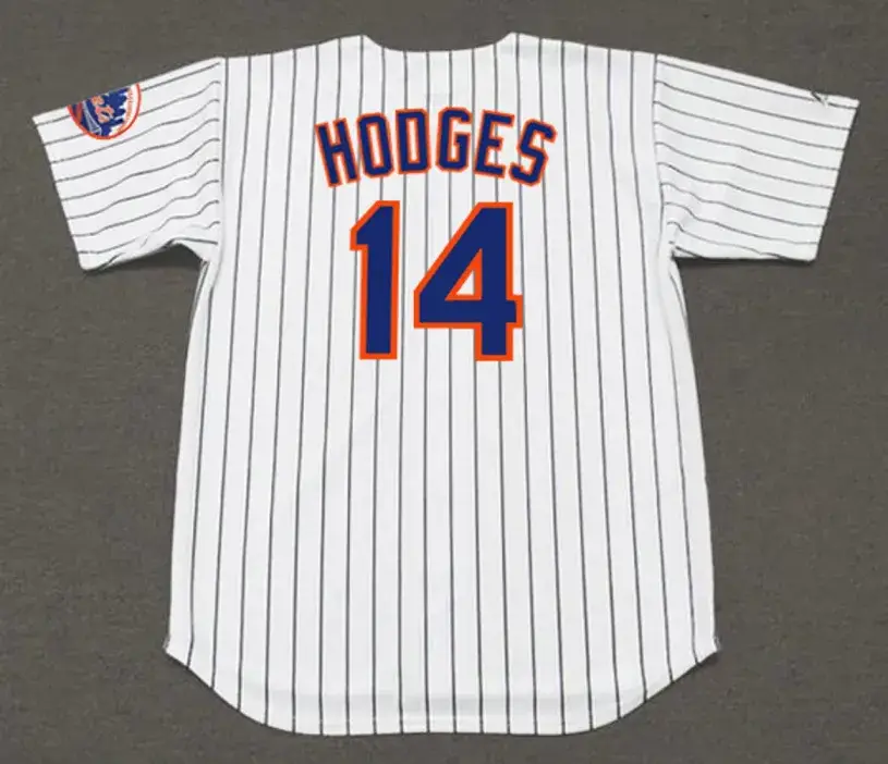 GIL HODGES New York Mets 1962 Home Majestic Baseball Throwback Jersey 