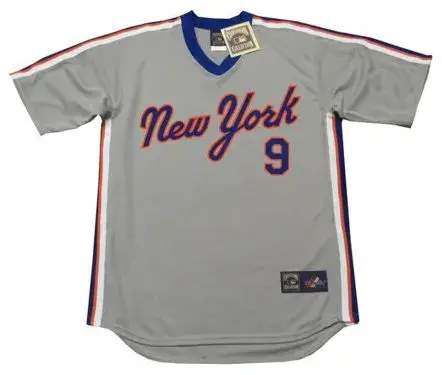 GREGG JEFFERIES New York Mets 1987 Majestic Cooperstown Away Baseball Jersey