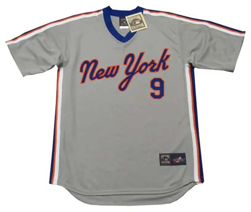 GREGG JEFFERIES New York Mets 1987 Majestic Cooperstown Away Baseball Jersey