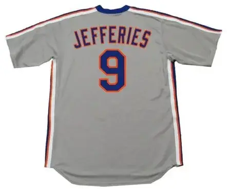 GREGG JEFFERIES New York Mets 1987 Majestic Cooperstown Away Baseball Jersey 