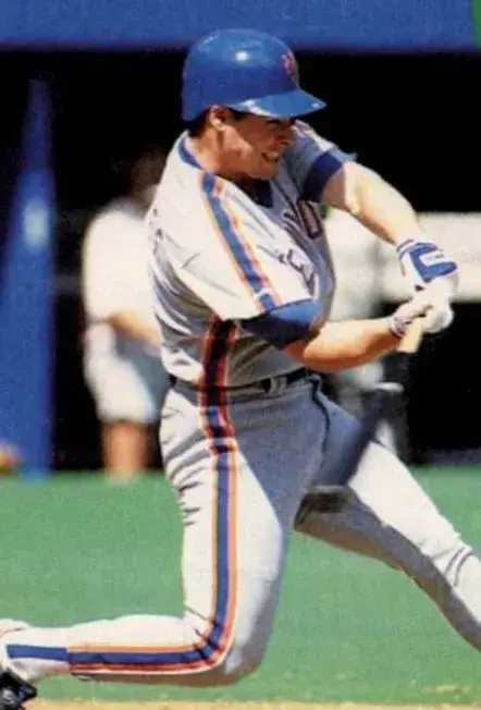 GREGG JEFFERIES New York Mets 1987 Majestic Cooperstown Away Baseball Jersey 