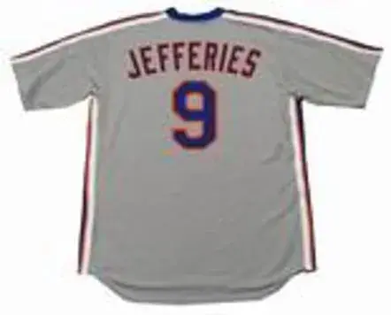 GREGG JEFFERIES New York Mets 1987 Majestic Cooperstown Away Baseball Jersey 