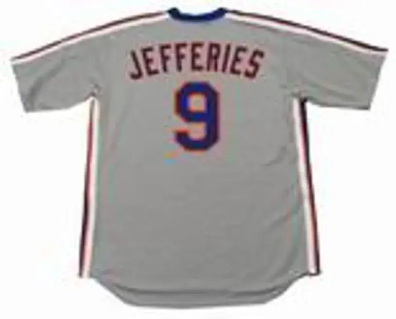 GREGG JEFFERIES New York Mets 1987 Majestic Cooperstown Away Baseball Jersey 