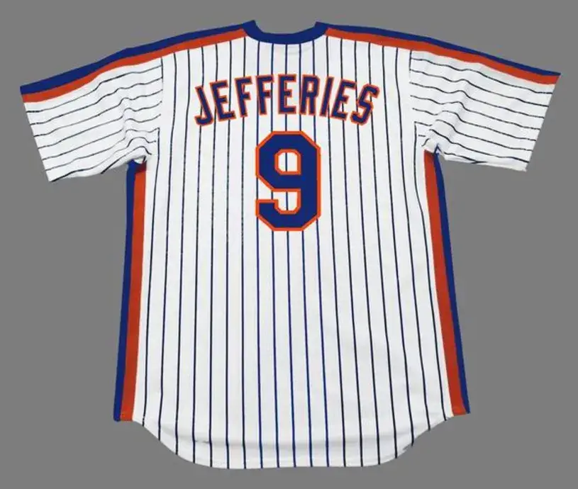 GREGG JEFFERIES New York Mets 1987 Majestic Cooperstown Home Baseball Jersey 