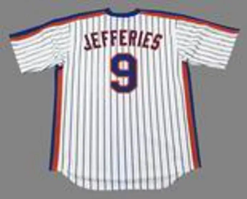 GREGG JEFFERIES New York Mets 1987 Majestic Cooperstown Home Baseball Jersey 
