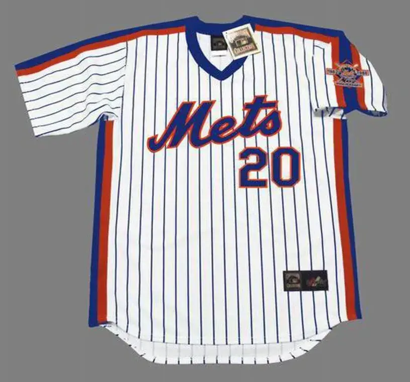 HOWARD JOHNSON New York Mets 1986 Majestic Throwback Home Baseball Jersey