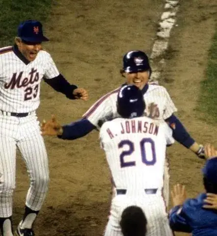 HOWARD JOHNSON New York Mets 1986 Majestic Throwback Home Baseball Jersey 