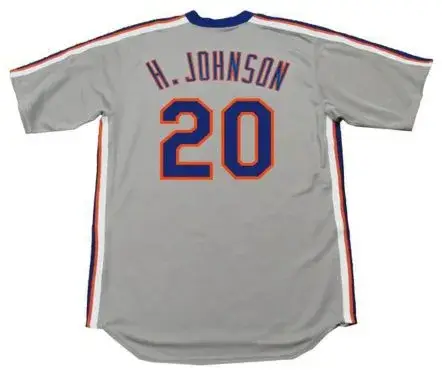 HOWARD JOHNSON New York Mets 1987 Majestic Throwback Away Baseball Jersey 