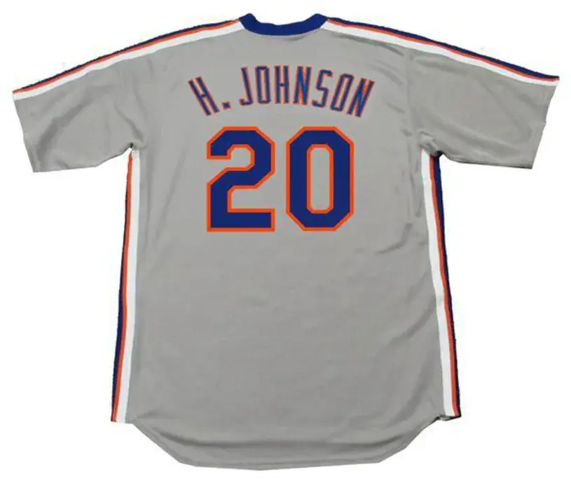 HOWARD JOHNSON New York Mets 1987 Majestic Throwback Away Baseball Jersey 