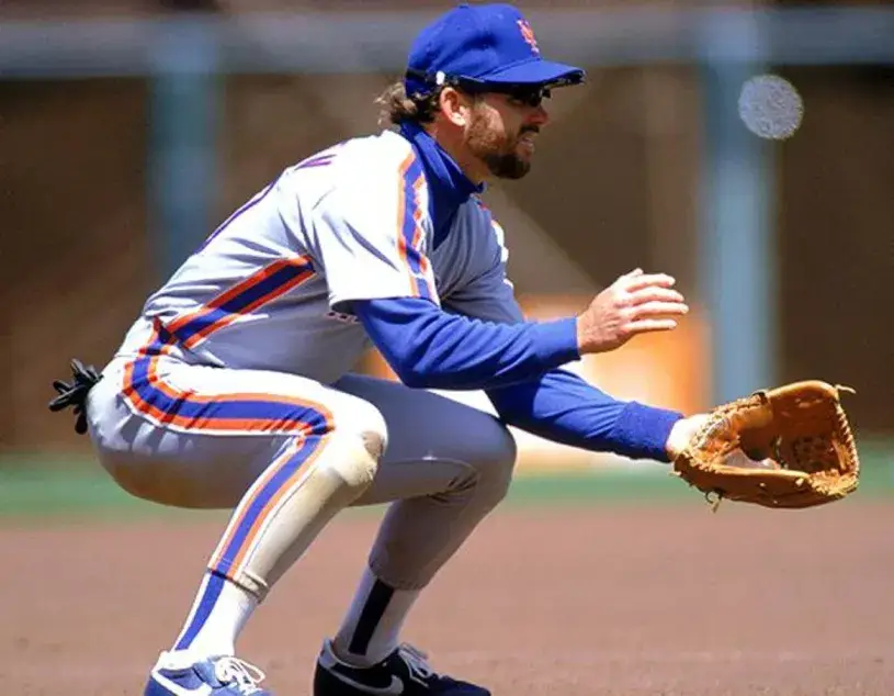 HOWARD JOHNSON New York Mets 1987 Majestic Throwback Away Baseball Jersey 