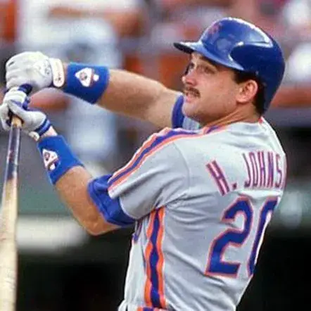 HOWARD JOHNSON New York Mets 1987 Majestic Throwback Away Baseball Jersey 