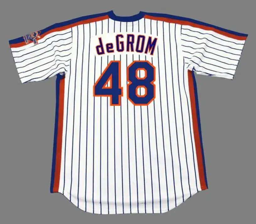 JACOB deGROM New York Mets 1986 Majestic Throwback Home Baseball Jersey 