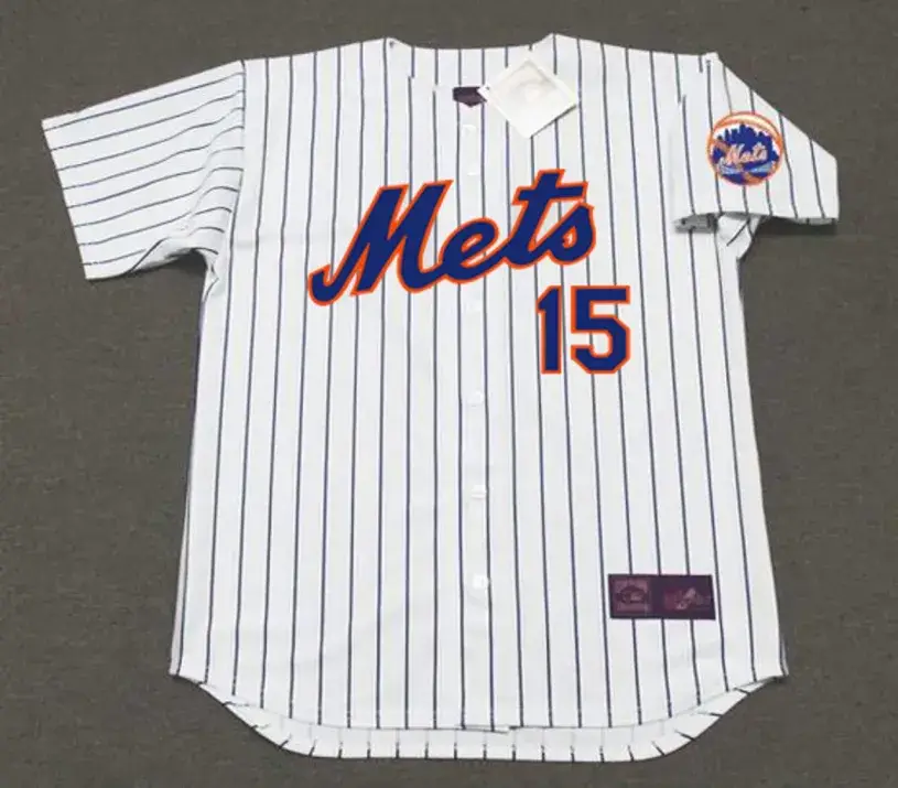 JERRY GROTE New York Mets 1969 Home Majestic Baseball Throwback Jersey