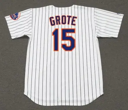 JERRY GROTE New York Mets 1969 Home Majestic Baseball Throwback Jersey 