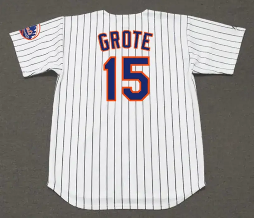 JERRY GROTE New York Mets 1969 Home Majestic Baseball Throwback Jersey 