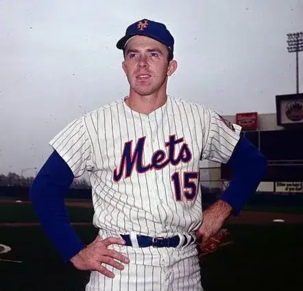 JERRY GROTE New York Mets 1969 Home Majestic Baseball Throwback Jersey 