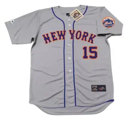JERRY GROTE New York Mets 1973 Away Majestic Throwback Baseball Jersey