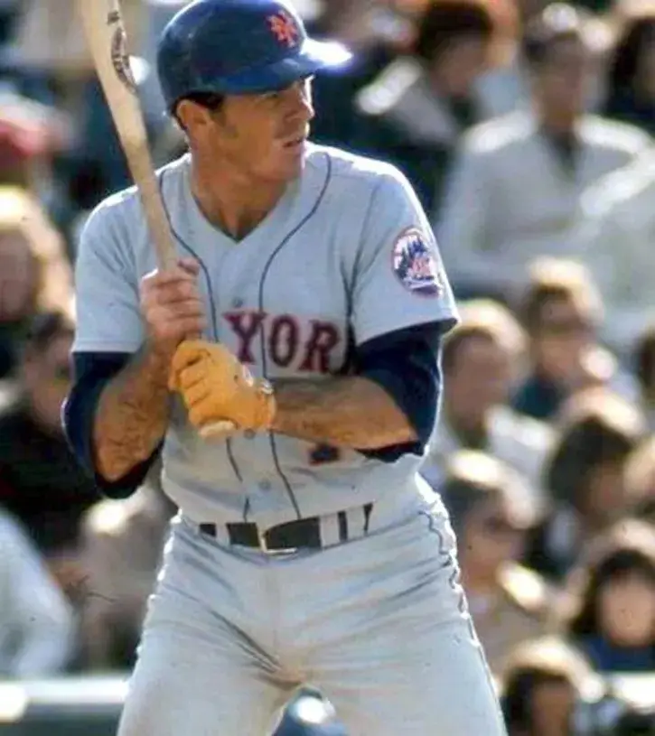 JERRY GROTE New York Mets 1973 Away Majestic Throwback Baseball Jersey 