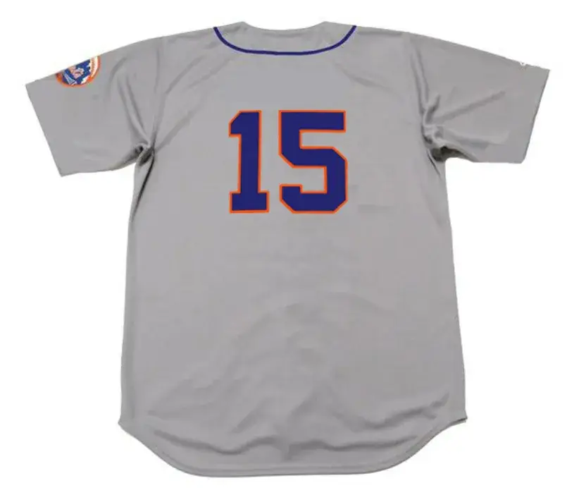 JERRY GROTE New York Mets 1973 Away Majestic Throwback Baseball Jersey 