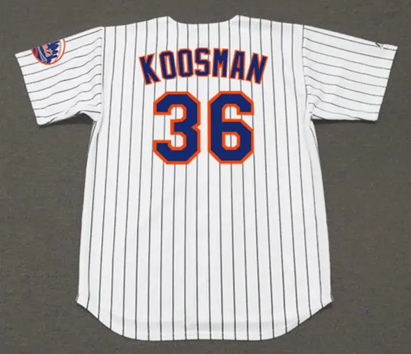 JERRY KOOSMAN New York Mets 1969 Home Majestic Baseball Throwback Jersey 