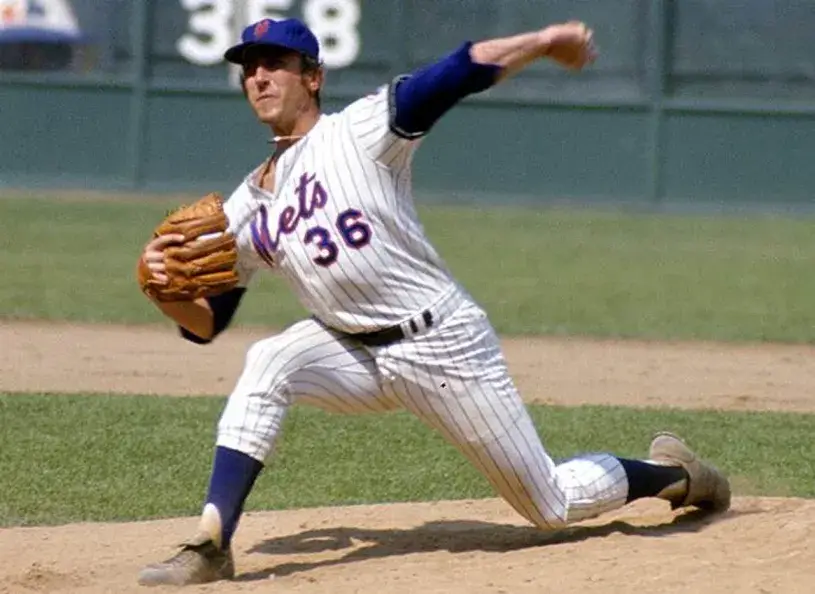 JERRY KOOSMAN New York Mets 1969 Home Majestic Baseball Throwback Jersey 