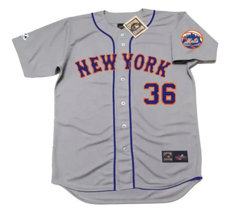JERRY KOOSMAN New York Mets 1973 Away Majestic Baseball Throwback Jersey