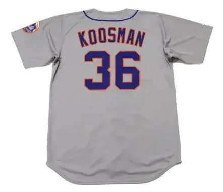 JERRY KOOSMAN New York Mets 1973 Away Majestic Baseball Throwback Jersey 