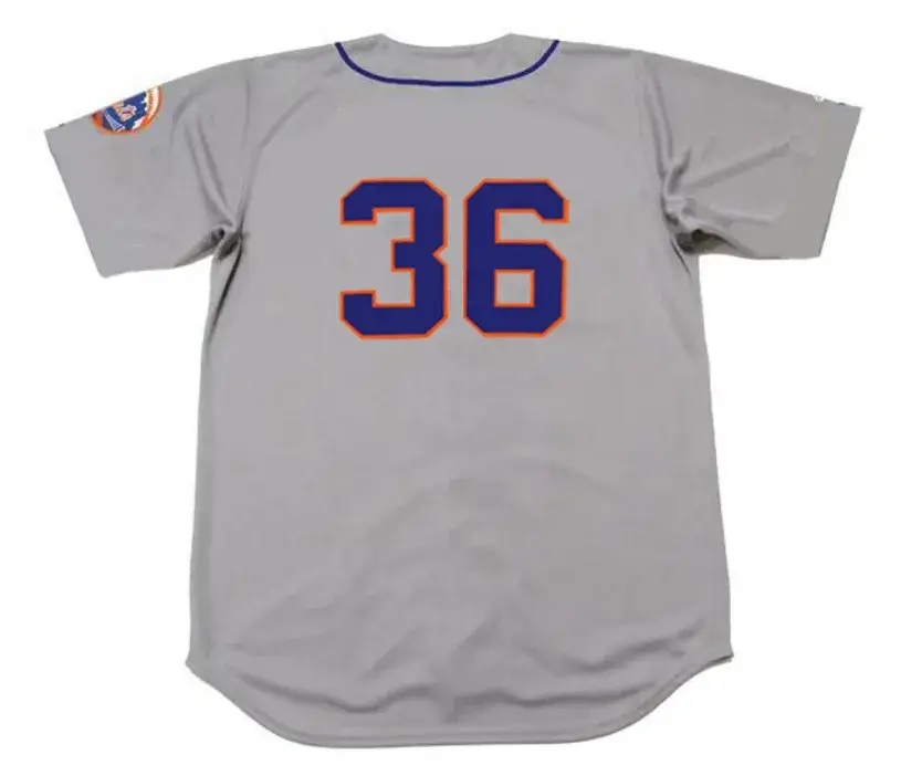 JERRY KOOSMAN New York Mets 1973 Away Majestic Baseball Throwback Jersey 