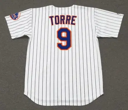 JOE TORRE New York Mets 1975 Home Majestic Throwback Baseball Jersey 