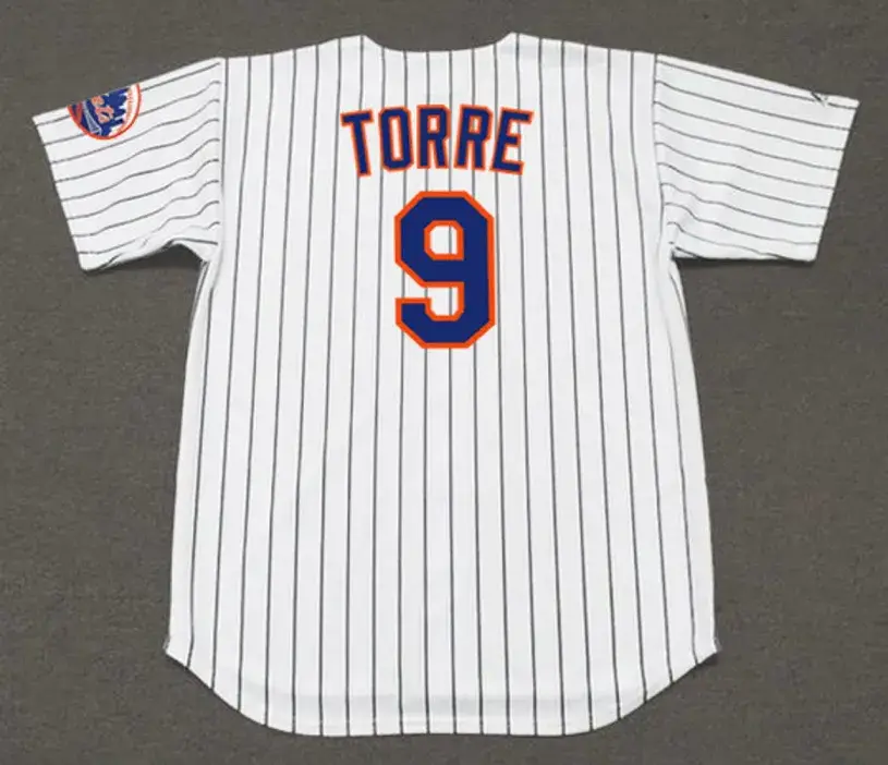 JOE TORRE New York Mets 1975 Home Majestic Throwback Baseball Jersey 