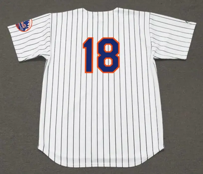 JOEL YOUNGBLOOD New York Mets 1977 Home Majestic Baseball Throwback Jersey 