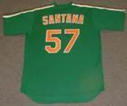 JOHAN SANTANA New York Mets 1980’s Majestic Cooperstown Throwback “St. Patty’s Day” Baseball Jersey 