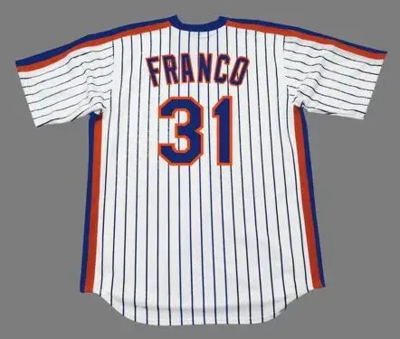 JOHN FRANCO New York Mets 1990 Majestic Cooperstown Home Baseball Jersey 