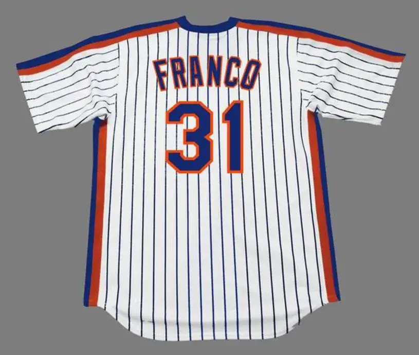 JOHN FRANCO New York Mets 1990 Majestic Cooperstown Home Baseball Jersey 