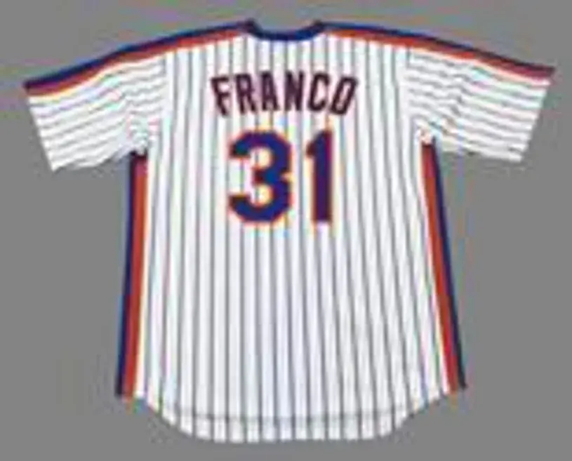 JOHN FRANCO New York Mets 1990 Majestic Cooperstown Home Baseball Jersey 