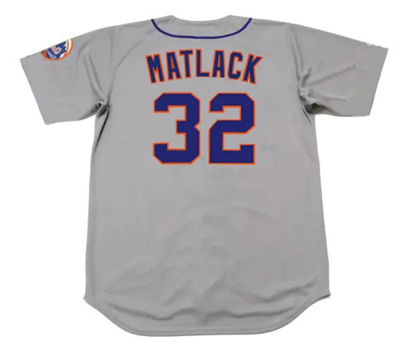 JON MATLACK New York Mets 1973 Away Majestic Baseball Throwback Jersey 