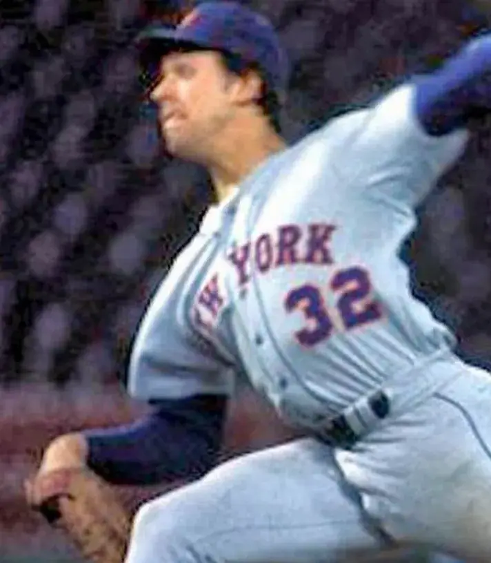 JON MATLACK New York Mets 1973 Away Majestic Baseball Throwback Jersey 