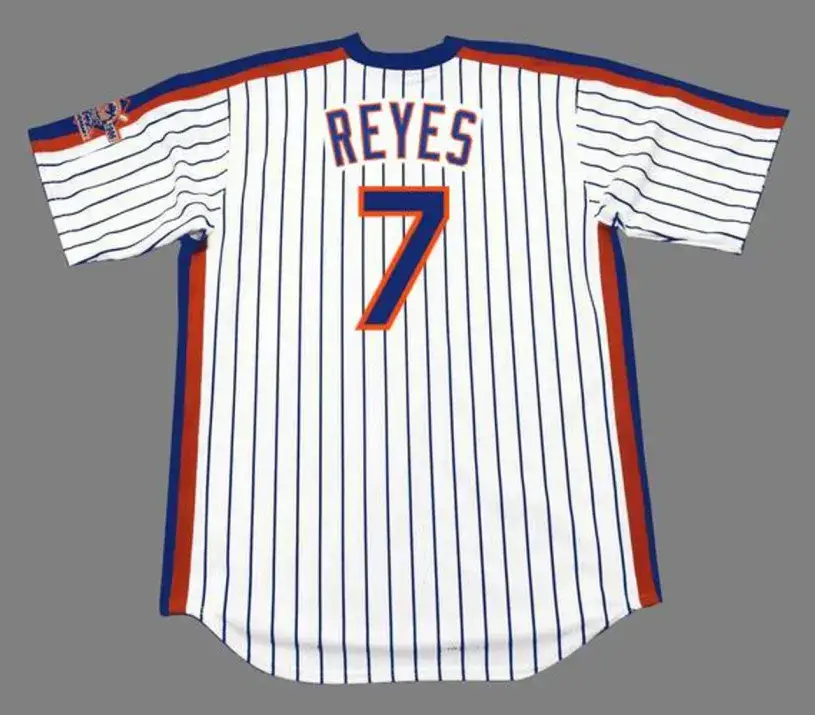 JOSE REYES New York Mets 1986 Majestic Throwback Home Baseball Jersey 
