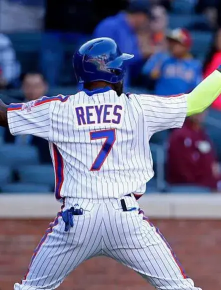 JOSE REYES New York Mets 1986 Majestic Throwback Home Baseball Jersey 