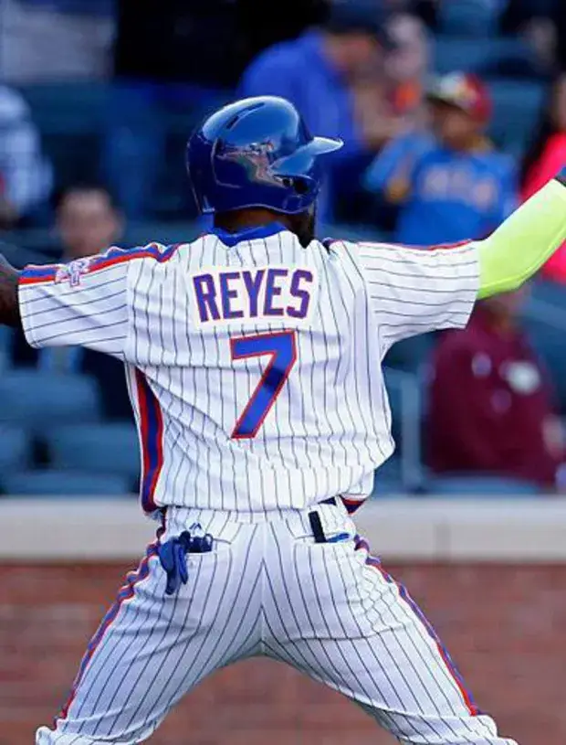 JOSE REYES New York Mets 1986 Majestic Throwback Home Baseball Jersey 