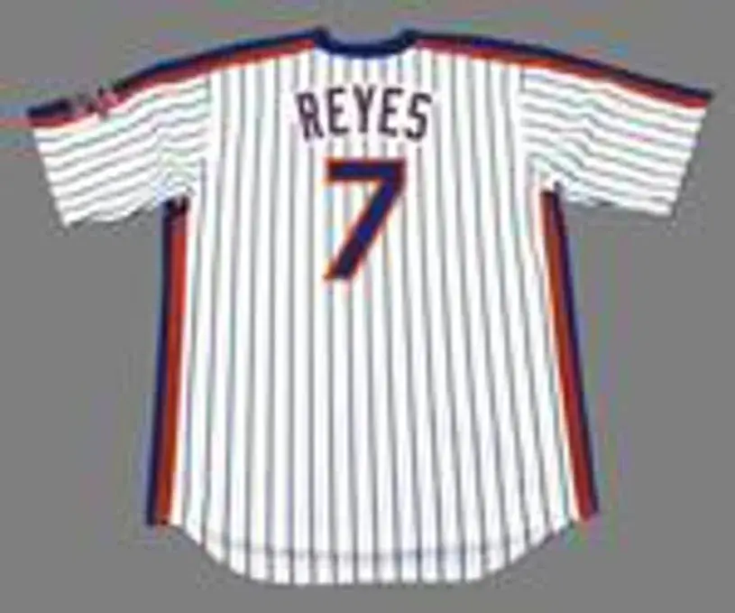 JOSE REYES New York Mets 1986 Majestic Throwback Home Baseball Jersey 