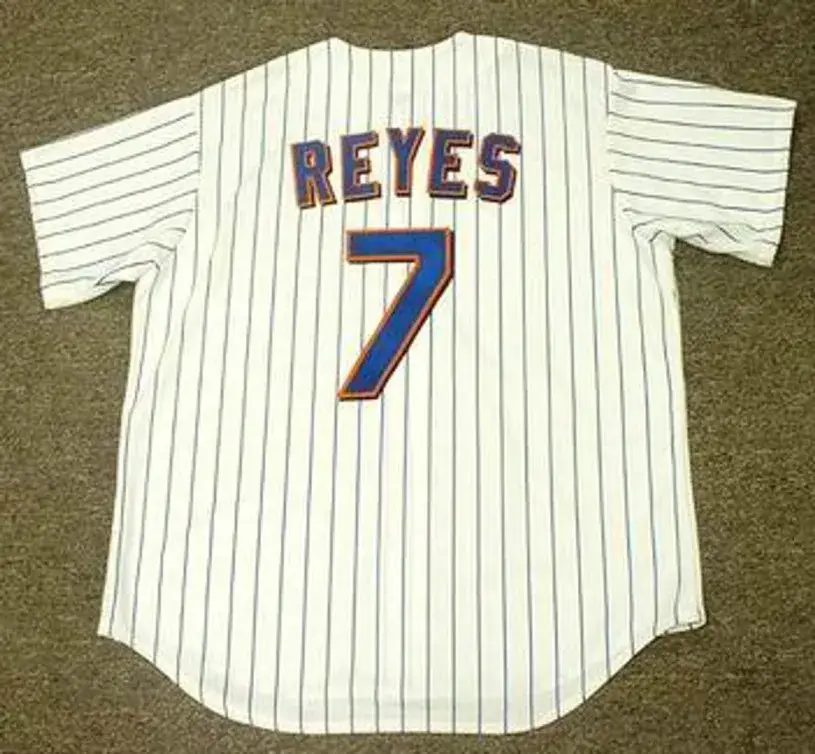 JOSE REYES New York Mets 2008 Majestic Throwback Home Baseball Jersey 
