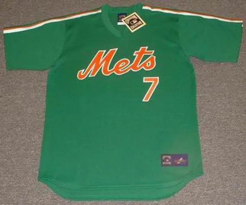 JOSE REYES New York Mets Majestic Throwback “St. Patty’s Day” Baseball Jersey