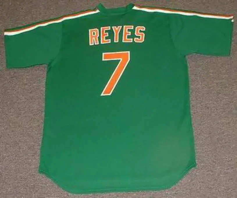 JOSE REYES New York Mets Majestic Throwback “St. Patty’s Day” Baseball Jersey 