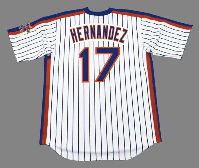 KEITH HERNANDEZ New York Mets 1986 Majestic Home Throwback Baseball Jersey 