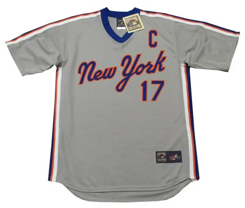 KEITH HERNANDEZ New York Mets 1987 Away Majestic Throwback Baseball Jersey